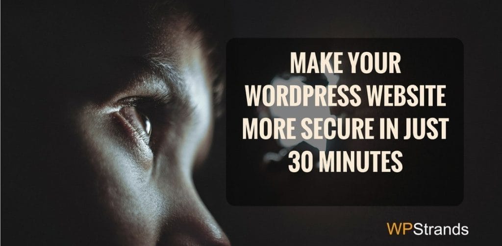 make wordpress secure in 30 minutes