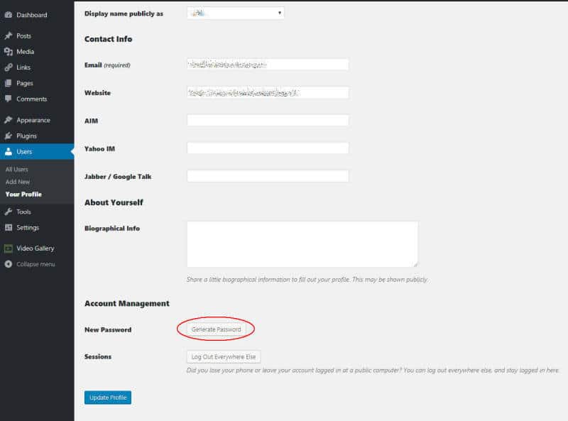 WordPress Reset Password WordPress Reset Password