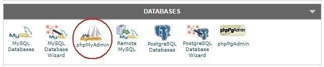 cpanelphpmyadmin phpMyAdmin