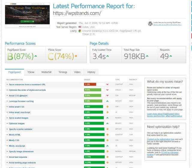 gtmetrix wordpress website page speed test wpstrands result gtmetrix wordpress website page speed test wpstrands result