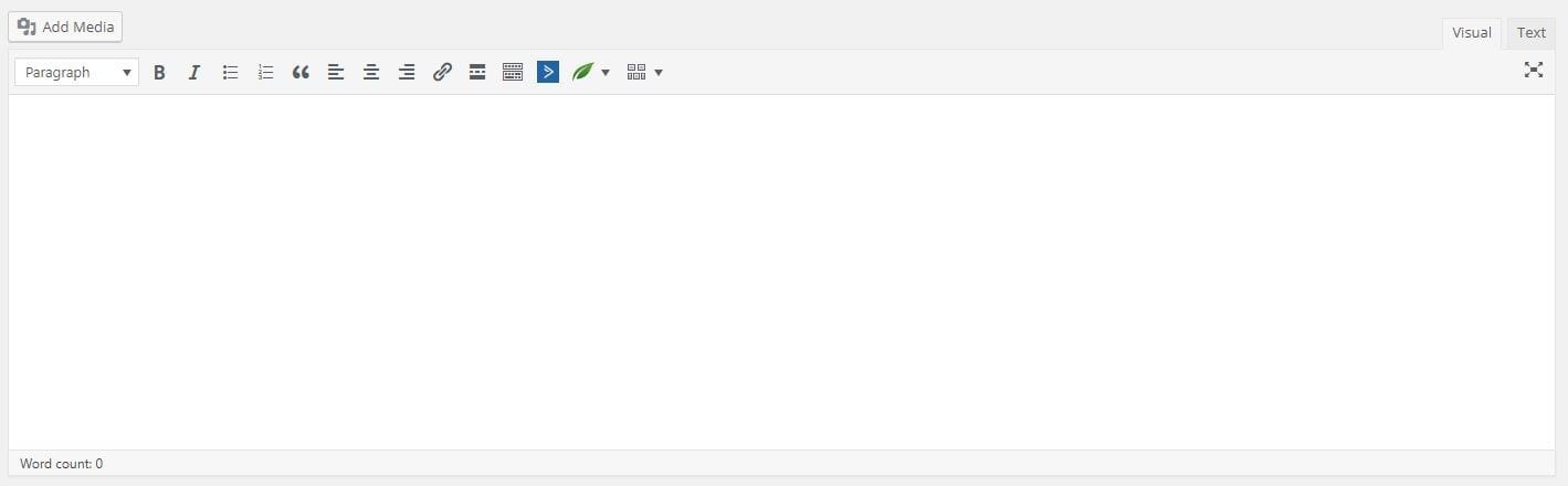 the old wordpress tinymce editor