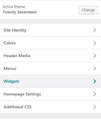 change wordpress footer text in customiser