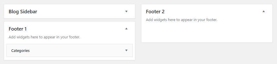 change wordpress footer text in widget